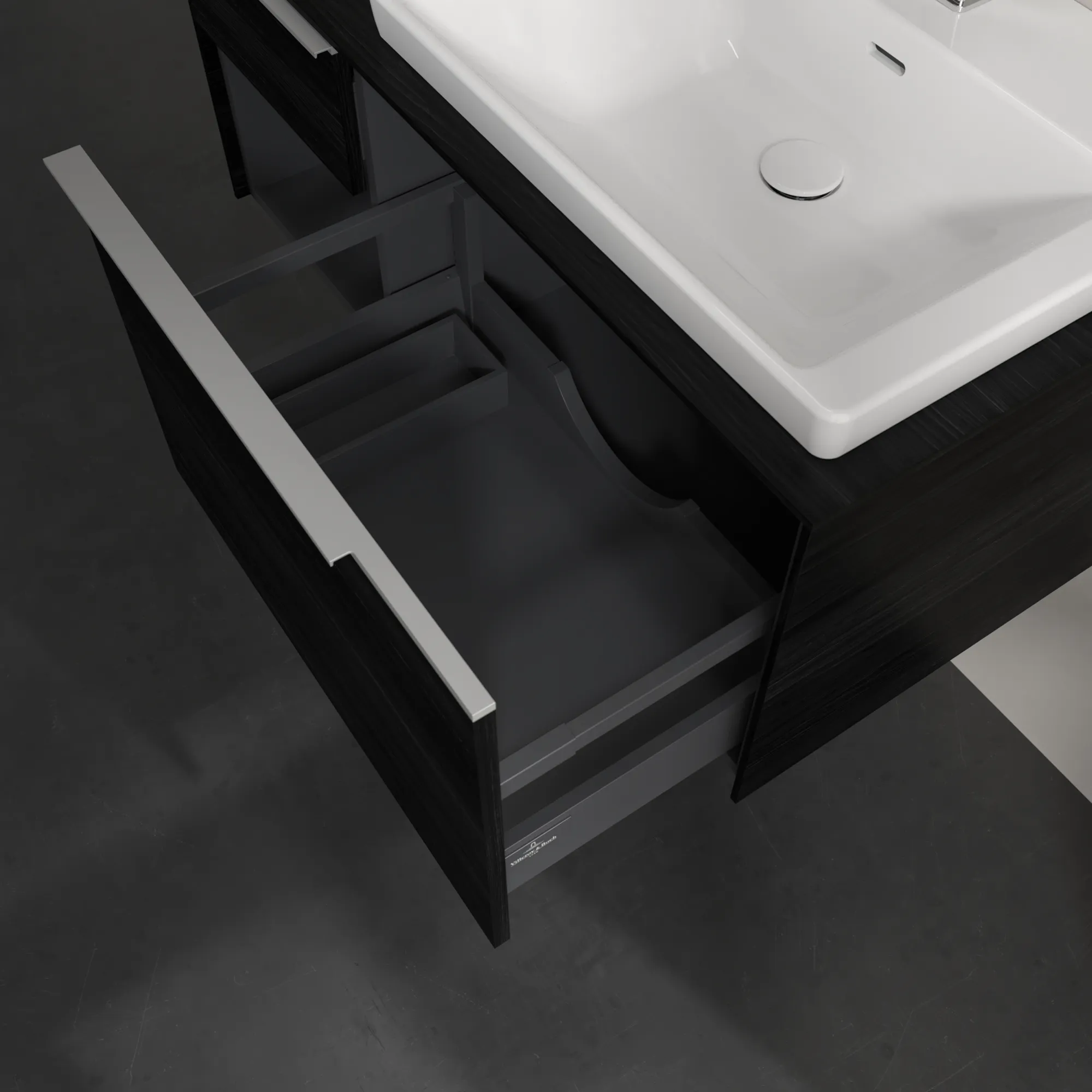 Villeroy & Boch Subway 3.0 Waschbeckenunterschrank Black Oak, 1001x423x516mm Villeroy & Boch Subway 3.0 Waschbeckenunterschrank Black Oak, 1001x423x516mm