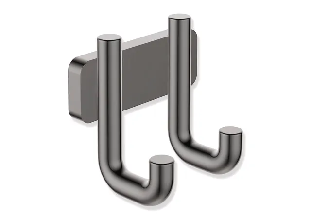 HEWI Doppelhaken Serie 480, PVD schwarzchr glzd