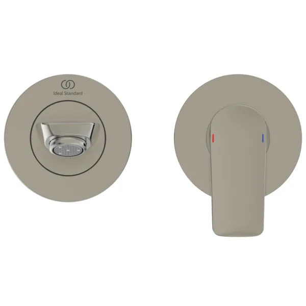 Ideal Standard Connect Air Wand-Waschtischarmatur Unterputz Bausatz 2, 5 l/min, Ausladung 225 mm, Farbe Silver Storm