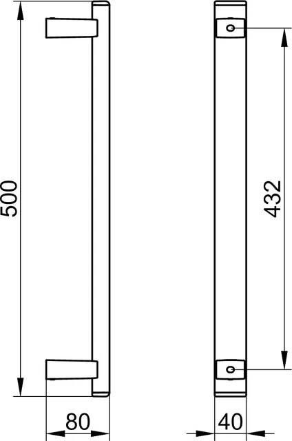 KEUCO Haltegriff „Axess“ 40 × 500 mm Ausführung in Schwarz (matt)