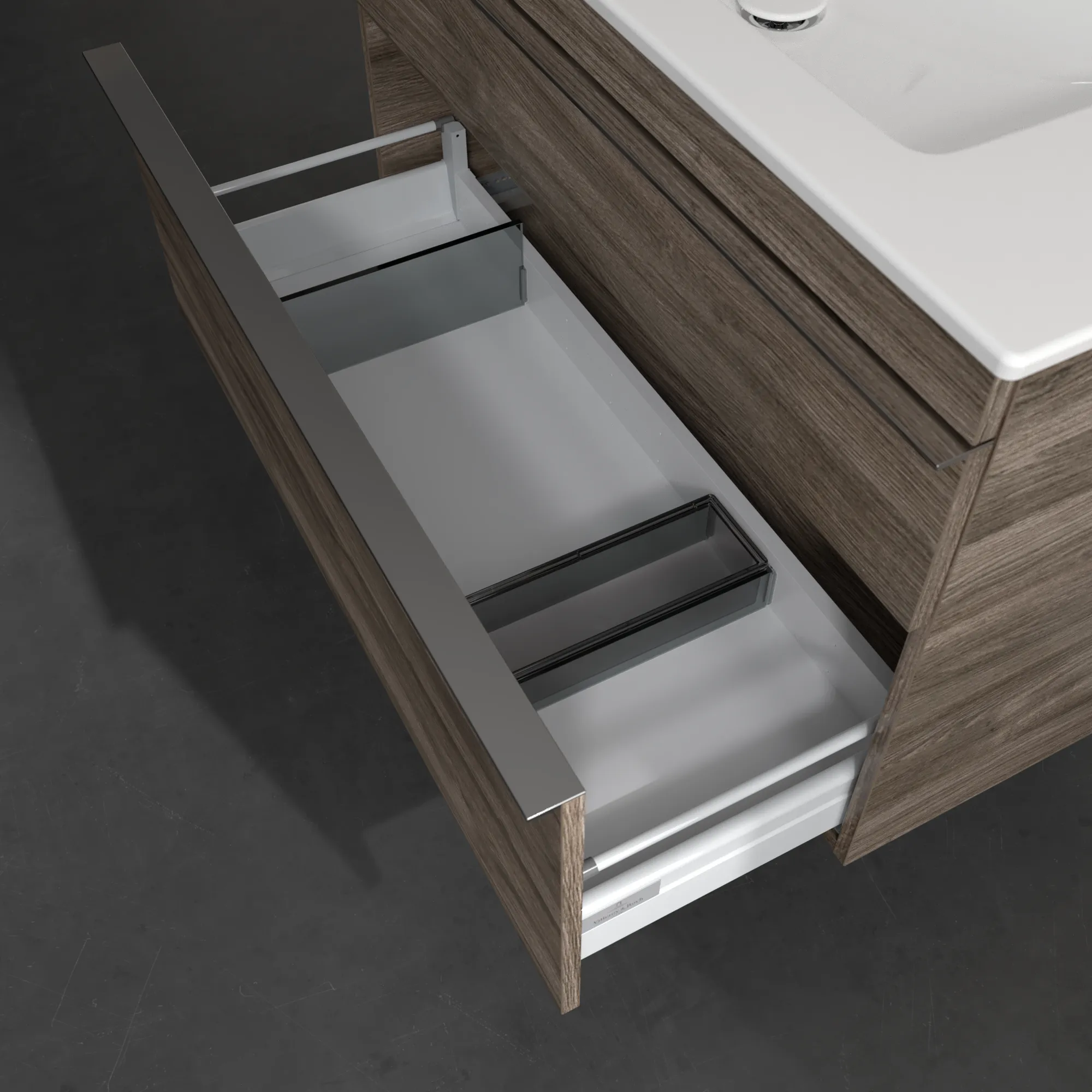 Villeroy & Boch Waschtischunterschrank „Venticello“ für Schrankwaschtisch 953 × 590 × 502 mm Stone Oak, für Becken mittig