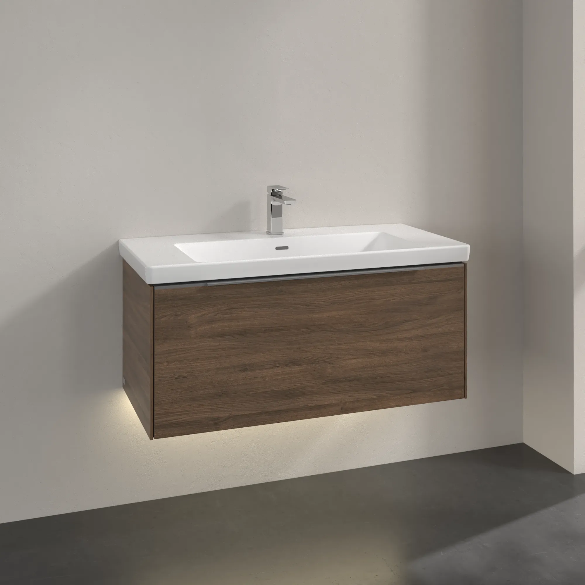 Villeroy & Boch Waschtischunterschrank „Subway 3.0“ für Schrankwaschtisch 973 × 429 × 478 mm Arizona Oak, für Becken mittig