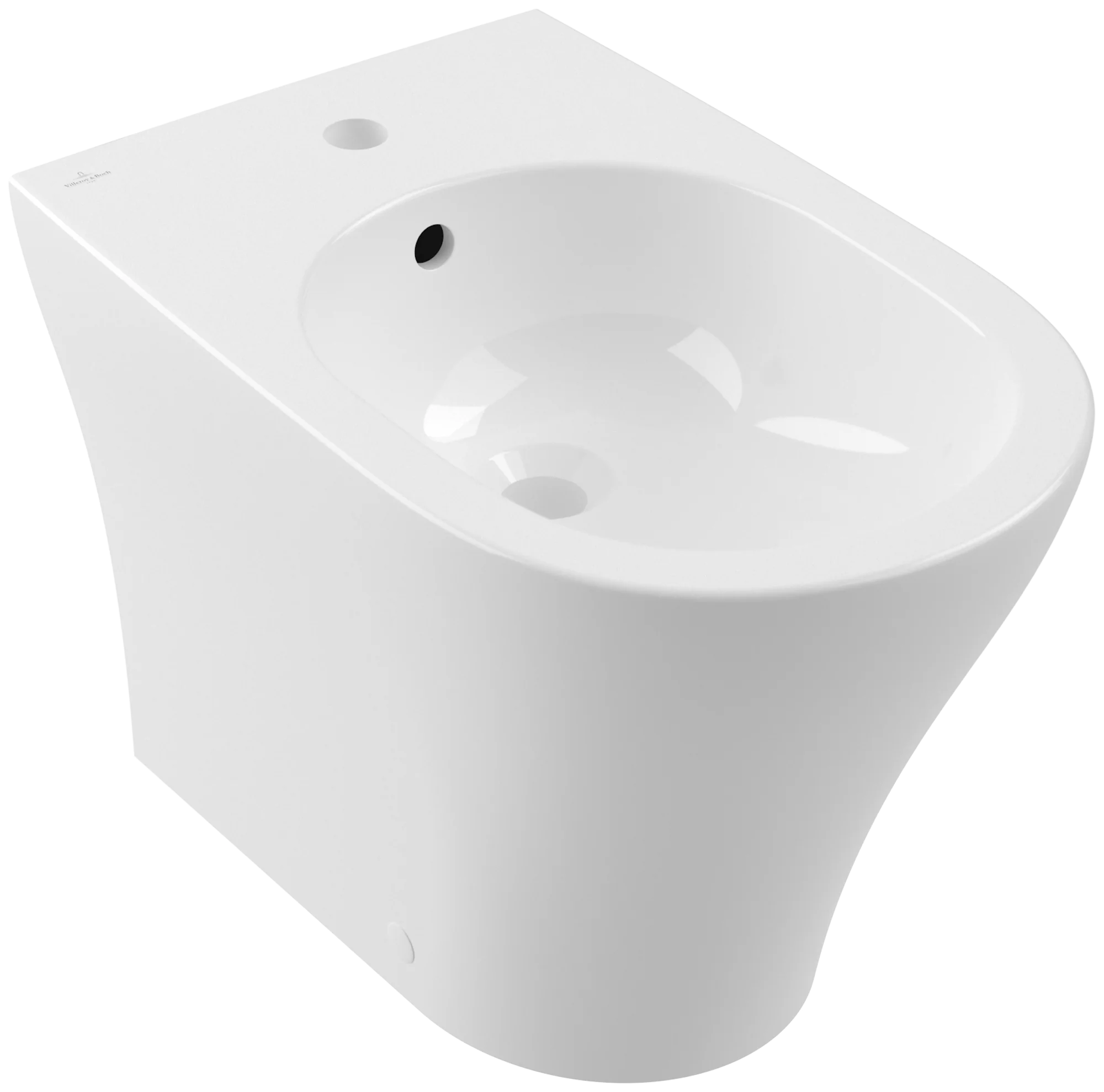 Villeroy & Boch Bidet O.novo, rund, weiß Alpin, 360 x 560 mm, Höhe 400 mm, Bodenstehend