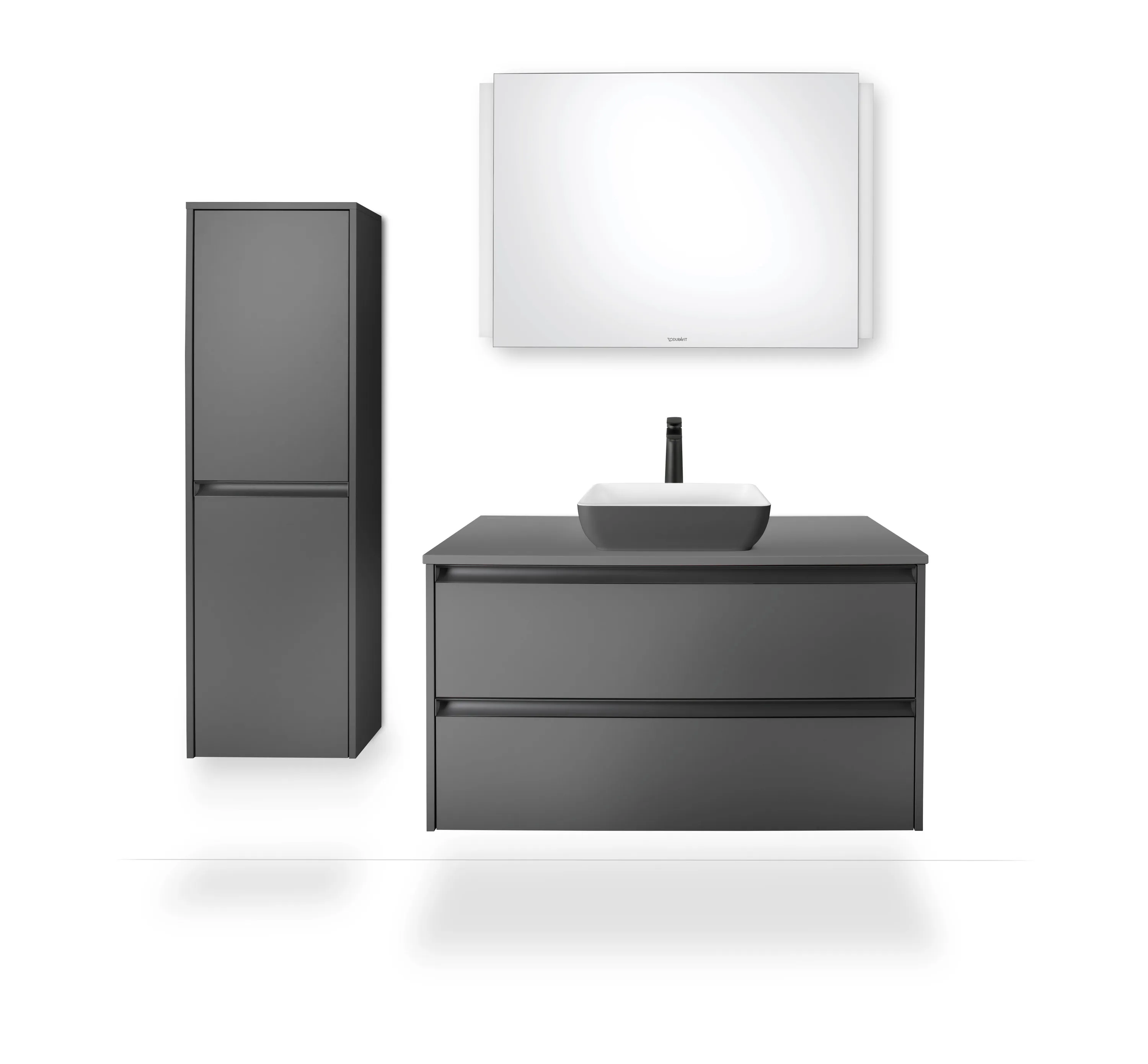 Einhand-Waschtischarmatur „Tulum by Starck“ Ausladung 155 mm in Schwarz (matt)