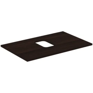 Waschtischplatte i.life B mittiger Ausschnitt für eine Schale 802x507x18mm Weiß matt
