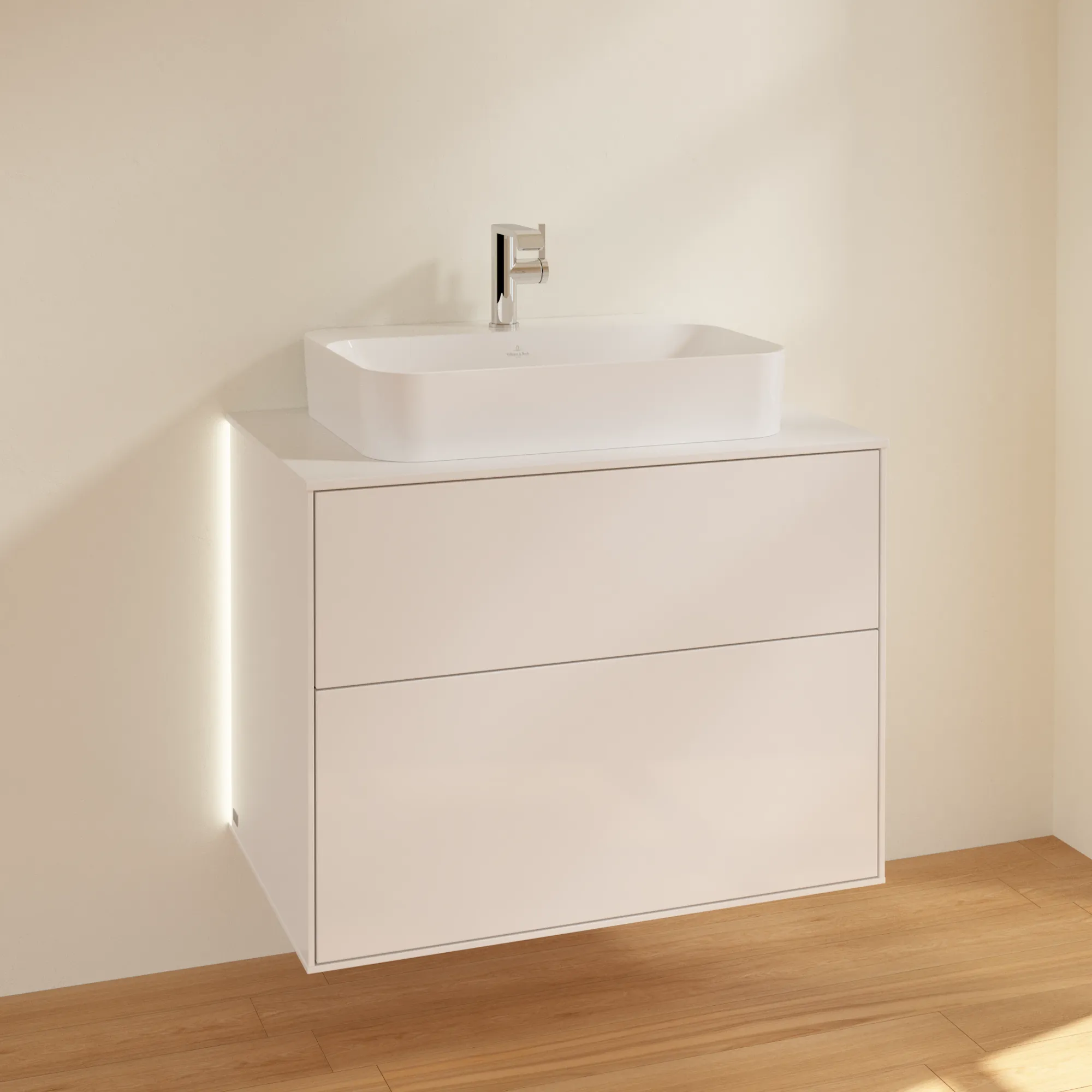 Villeroy & Boch Waschtischunterschrank „Finion“ für Schrankwaschtisch 800 × 603 × 501 mm Glossy White Lacquer, für Becken mittig Villeroy & Boch Waschtischunterschrank „Finion“ für Schrankwaschtisch 800 × 603 × 501 mm Glossy White Lacquer, für Becken mittig
