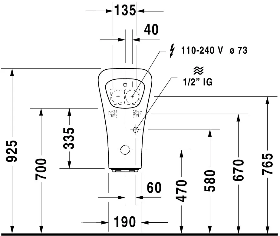 Urinal Durastyle, Zulauf von hinten rimless, für Batterie, ohne Fliege, weiß Urinal Durastyle, Zulauf von hinten rimless, für Batterie, ohne Fliege, weiß