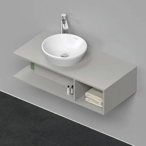 Duravit Waschtischunterschrank wandhängend „D-Neo“ 100 × 26 × 48 cm Betongrau Matt