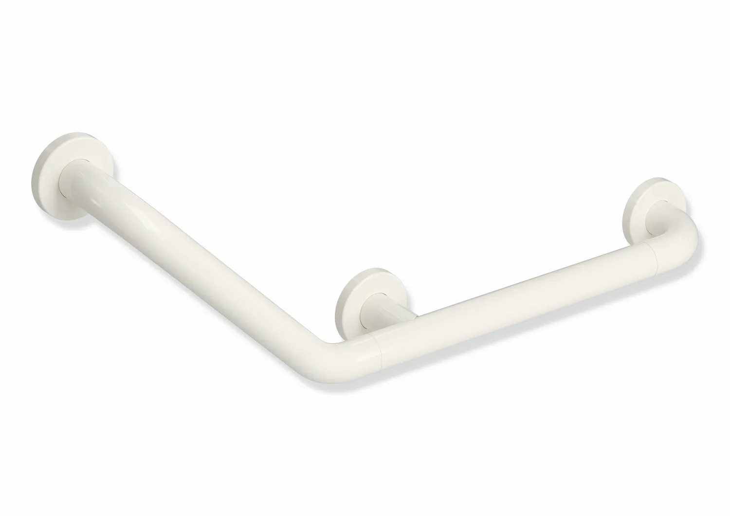 HEWI Winkelgriff der Serie 801, links- und rechts montierbar, Polyamid, 200 mm hoch, 33 mm Durchmesser, HEWI Farbe 99