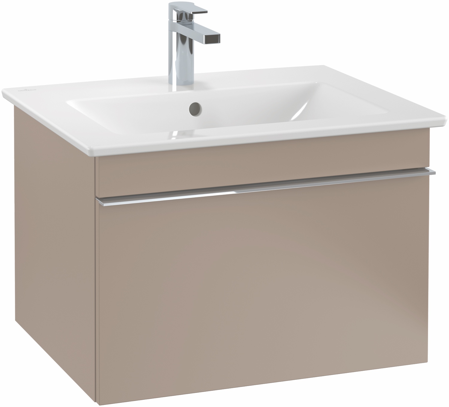 Waschtischunterschrank „Venticello“ 1 Auszug / Schublade Waschbecken mittig 60,3 × 42 × 50,2 cm 