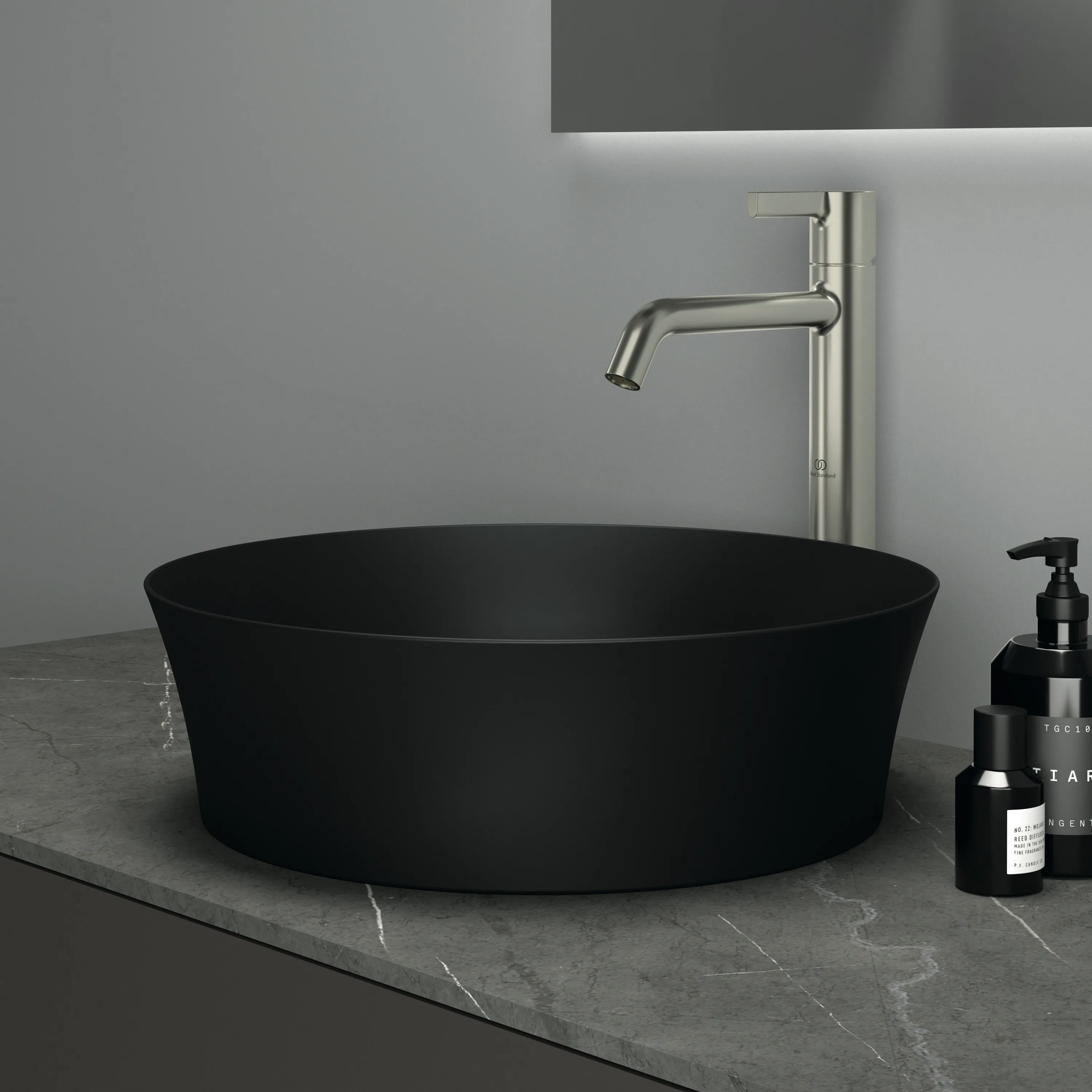 Waschbecken „Ipalyss“ 40 × 40 × 12 cm in Schwarz Matt Waschbecken „Ipalyss“ 40 × 40 × 12 cm in Schwarz Matt
