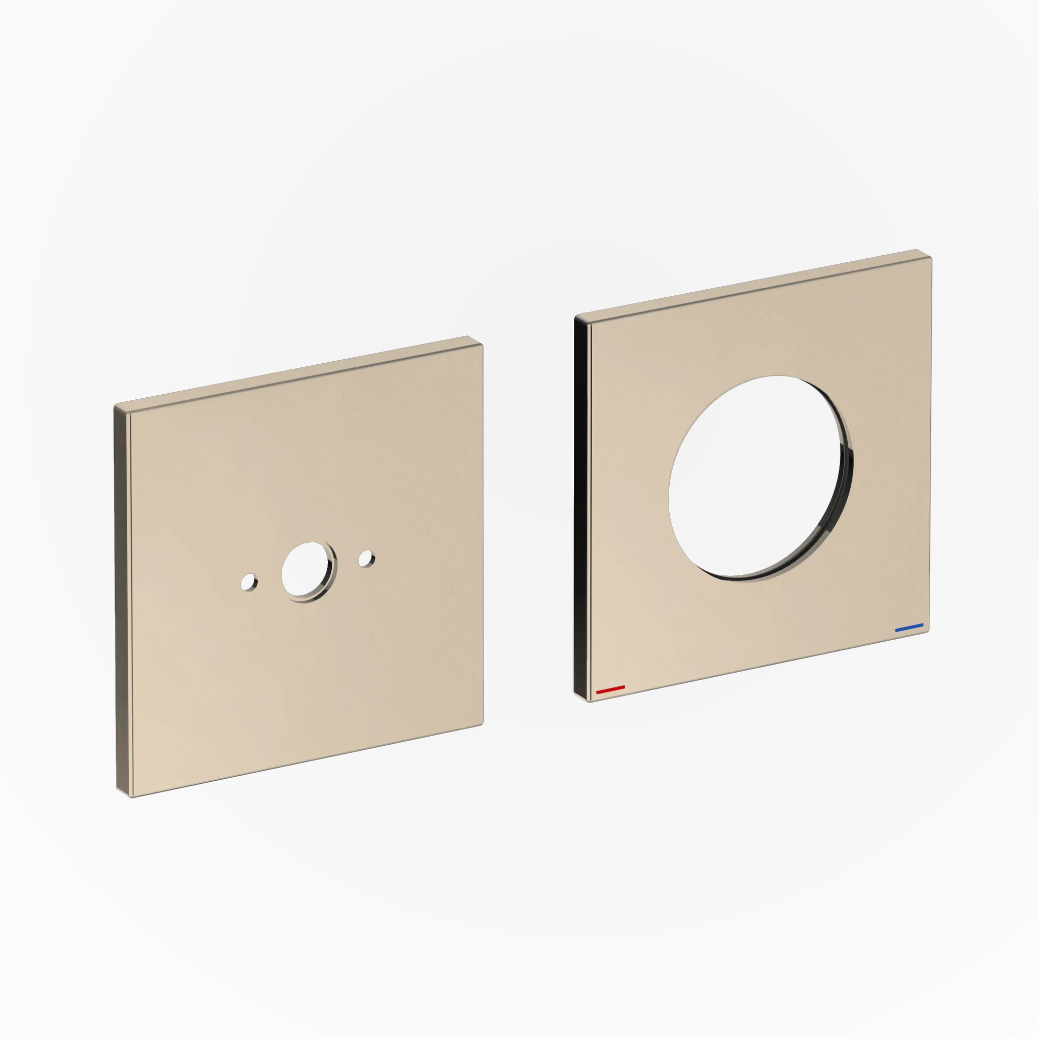 Rosetten-Set Edition 11 51116, 85 mm, eckig Bronze gebürstet