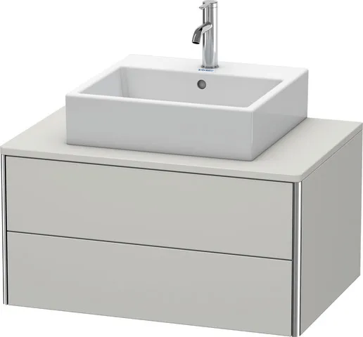 Duravit Waschtischunterschrank wandhängend „XSquare“ 80 × 40 × 54,8 cm Becken: mittig / Front- & Korpusfarbe: Betongrau Matt / Größe: 80 × 54,8 × 40 cm / Oberfläche: Dekor / Profile: Chrom / Schubladen: 2 Duravit Waschtischunterschrank wandhängend „XSquare“ 80 × 40 × 54,8 cm Becken: mittig / Front- & Korpusfarbe: Betongrau Matt / Größe: 80 × 54,8 × 40 cm / Oberfläche: Dekor / Profile: Chrom / Schubladen: 2