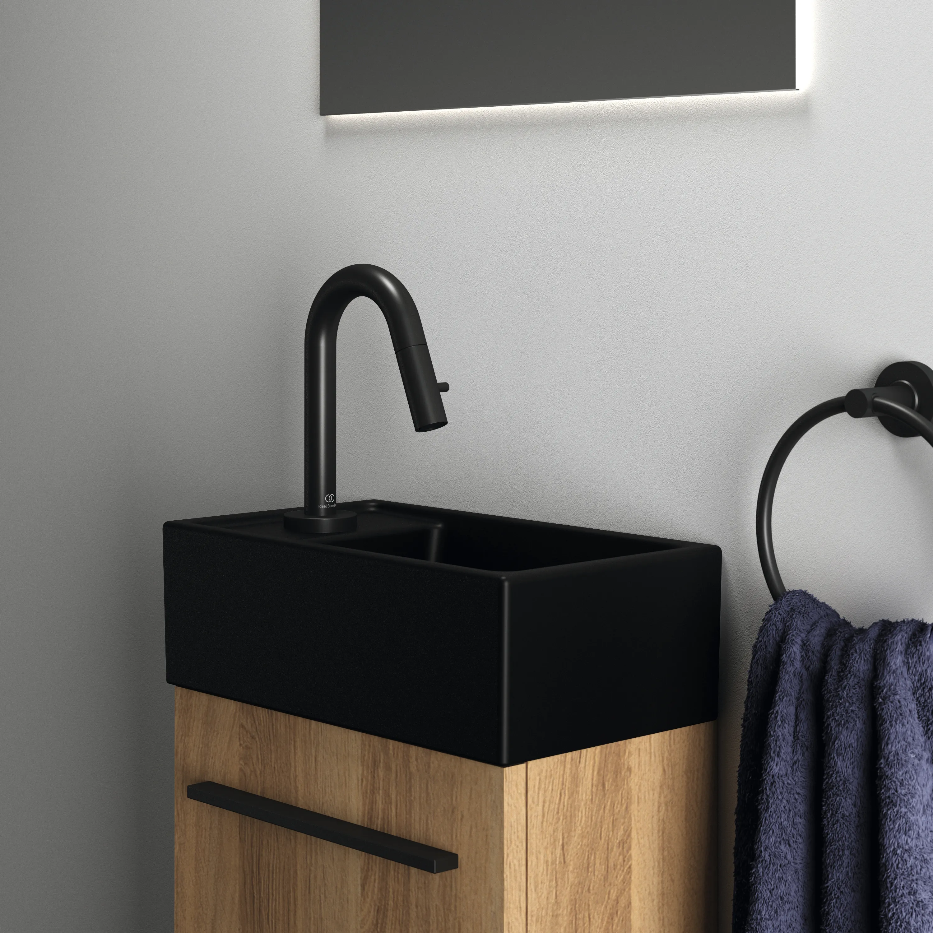 Ideal Standard Handwaschbeckenunterschrank i.life S 1 Tür, Eiche Natur, 354x202x555 mm Ideal Standard Handwaschbeckenunterschrank i.life S 1 Tür, Eiche Natur, 354x202x555 mm