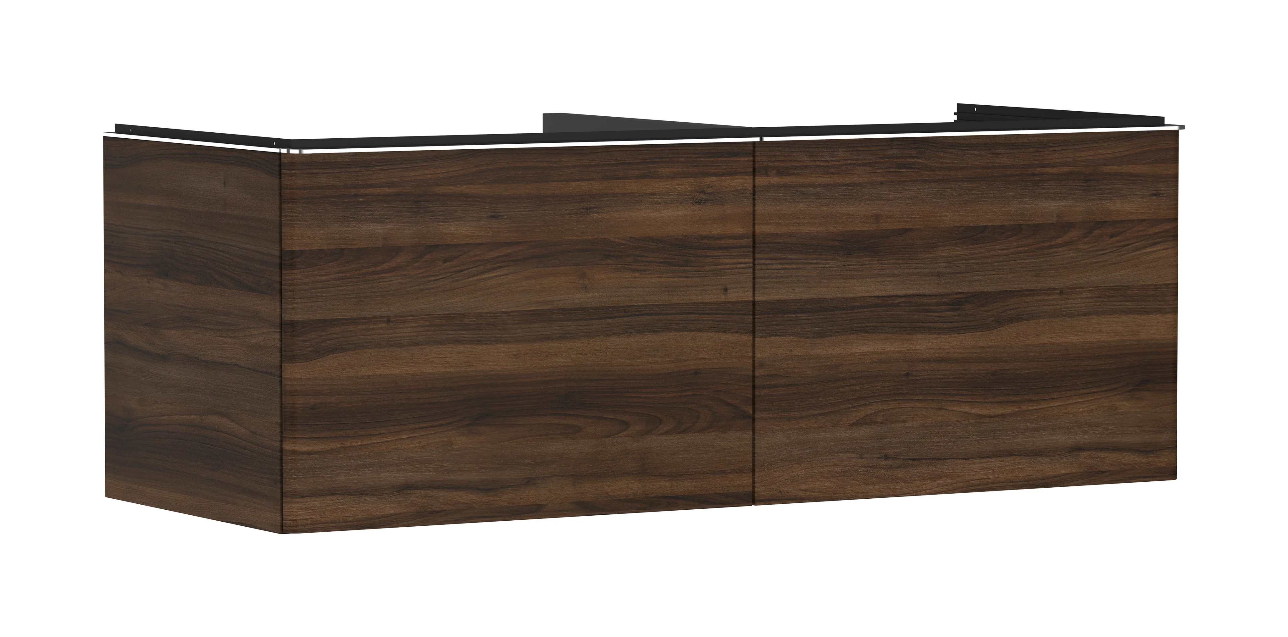 Hansgrohe Xelu Q Waschtischunterschrank Nussbaum Dunkel, 1360x540 mm, 2 Schubkästen, verchromte Griffe, SoftClose, vormontiert Hansgrohe Xelu Q Waschtischunterschrank Nussbaum Dunkel, 1360x540 mm, 2 Schubkästen, verchromte Griffe, SoftClose, vormontiert