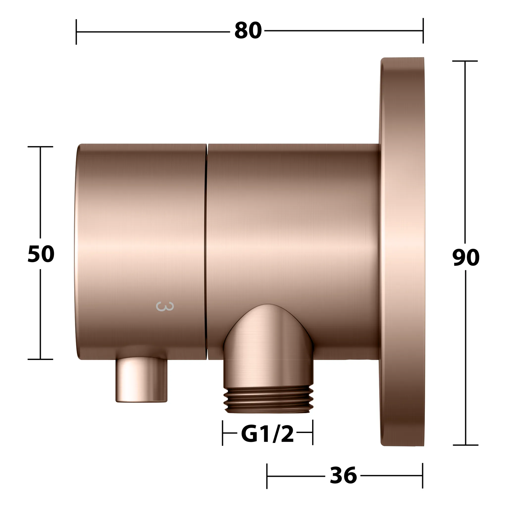 IXMO 3-Wege Umstellventil UP DN15 IXMO Comfort, rund Rotgold geb. IXMO 3-Wege Umstellventil UP DN15 IXMO Comfort, rund Rotgold geb.