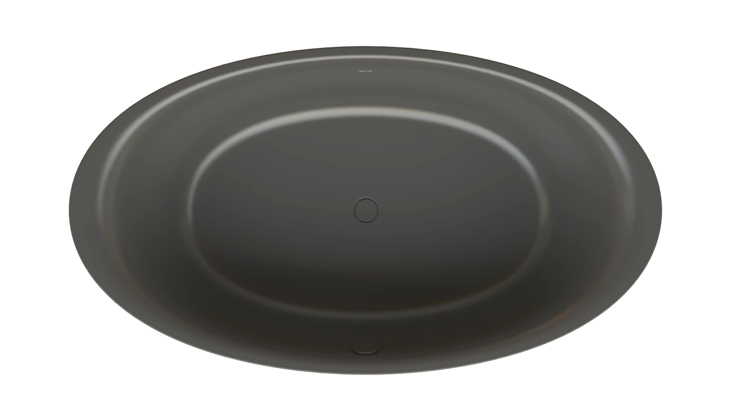 Bette oval Badewanne „BetteEve Oval Silhouette“ 180 × 100 cm in Anthracite