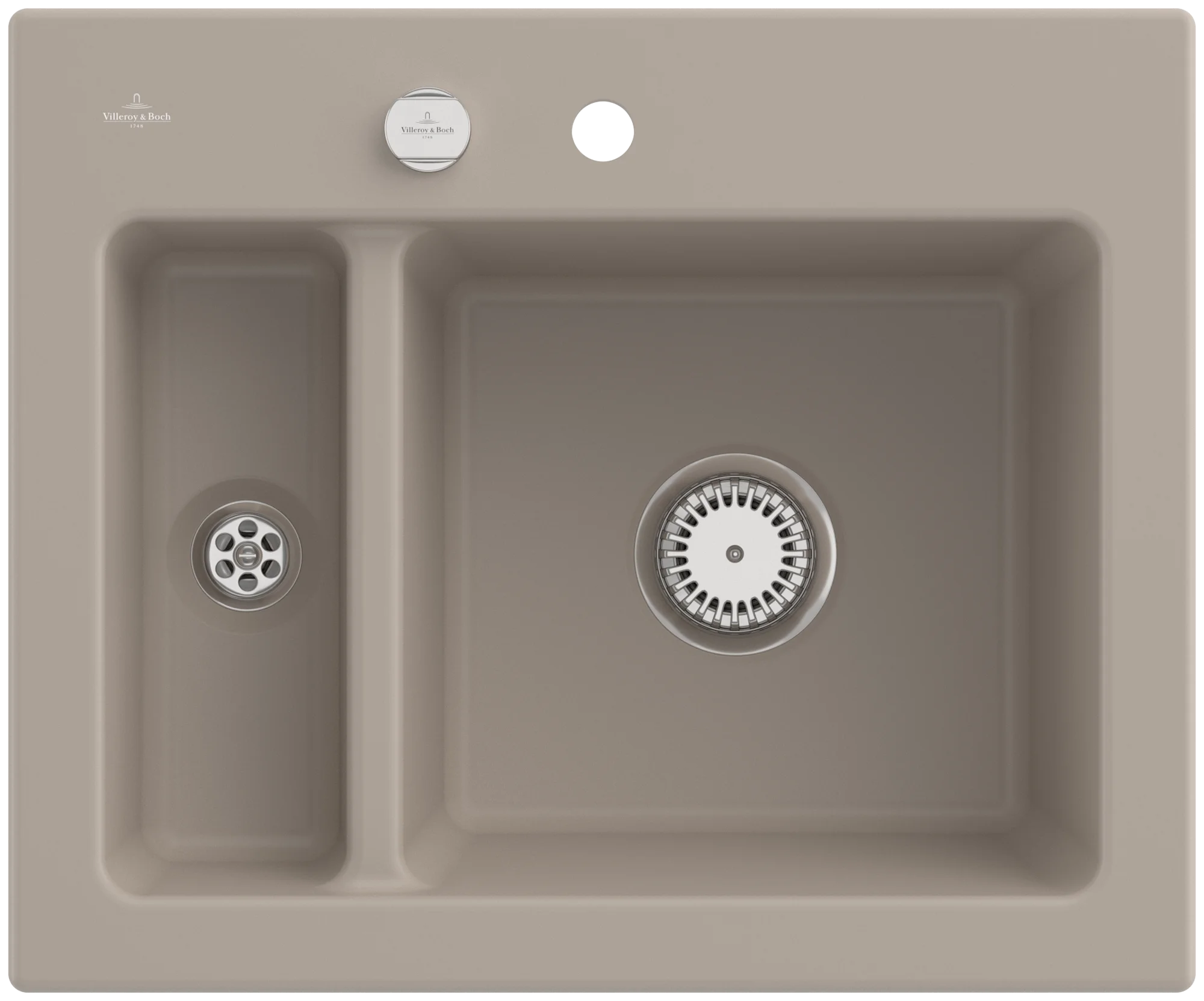 Villeroy & Boch Subway 60 XM Einbauspüle 620 x 510 mm, Keramik, Almond CeramicPlus