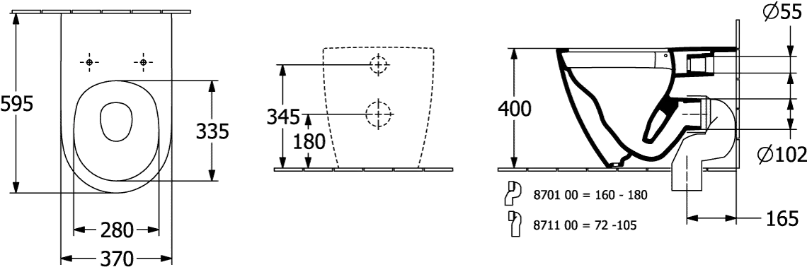 Stand-Tiefspül-WC „Subway 3.0“ 37 × 40 × 60 × 60 cm in Weiß Alpin, ohne Spülrand, Abgang waagerecht Stand-Tiefspül-WC „Subway 3.0“ 37 × 40 × 60 × 60 cm in Weiß Alpin, ohne Spülrand, Abgang waagerecht