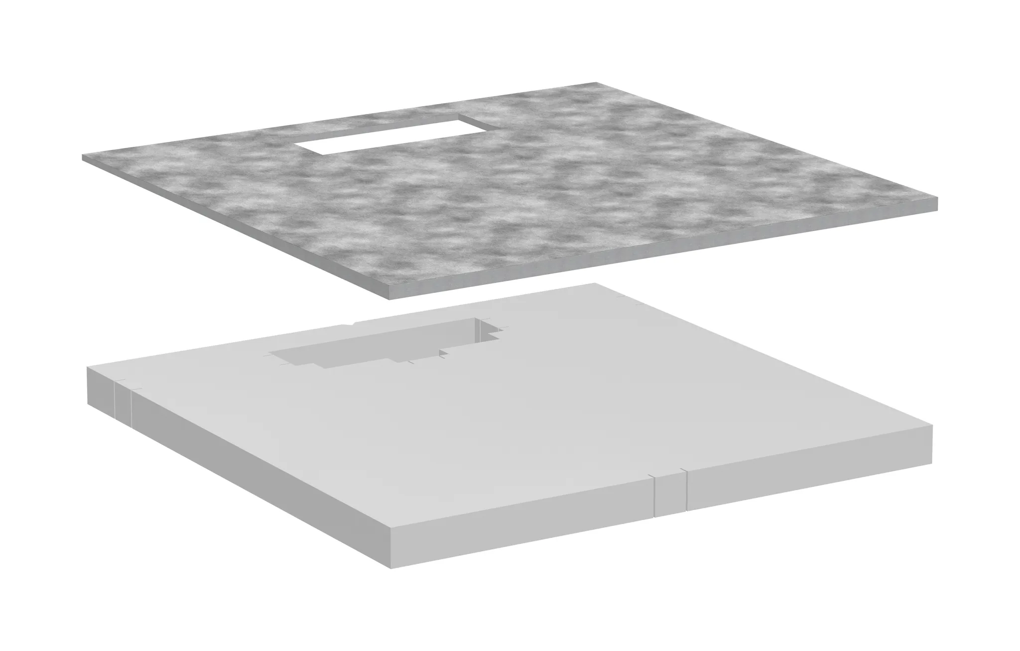 RainDrain Board Befliesbares Duschelement 1000/1000 mit Installationsset