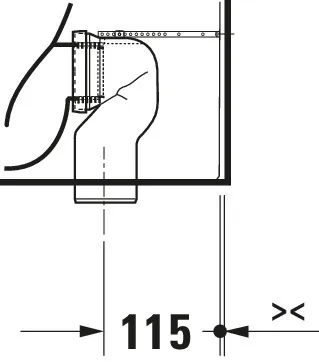 Stand-Tiefspül-WC back to wall „No.1“ 36,5 × 40 × 57 cm in mit HygieneGlaze