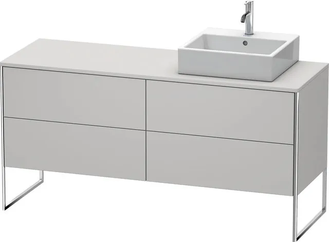 Duravit Waschtischunterschrank bodenstehend „XSquare“ 160 × 77,8 × 54,8 cm Nordic Weiß Seidenmatt