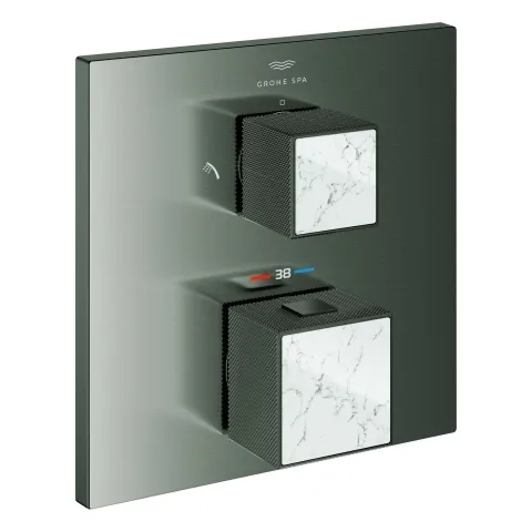 Grohe Allure Brilliant Thermostat-Brausebatterie mit integrierter 2-Wege-Umstellung, Hebel in White Attica Ceasarstone Grohe Allure Brilliant Thermostat-Brausebatterie mit integrierter 2-Wege-Umstellung, Hebel in White Attica Ceasarstone