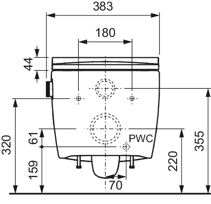 TECE Dusch-WC „neo“, Befestigung verdeckt, ohne Spülrand TECE Dusch-WC „neo“, Befestigung verdeckt, ohne Spülrand