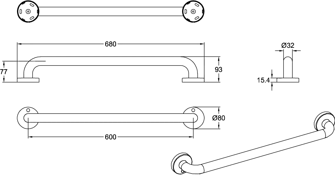 Villeroy & Boch Wandhaltegriff „ViCare Funktion“ in weiß Villeroy & Boch Wandhaltegriff „ViCare Funktion“ in weiß