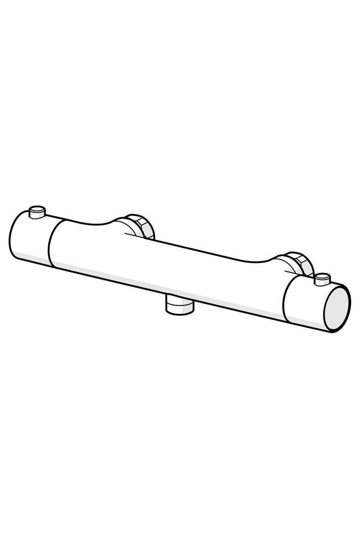 Brausebatterie UNITA 5813 DN15 ohne Rosetten Chrom