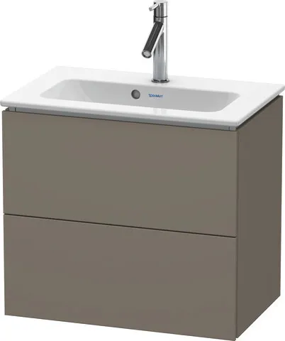 Duravit Waschtischunterschrank wandhängend „L-Cube“ 62 × 55 × 39,1 cm Flannel Grey Seidenmatt