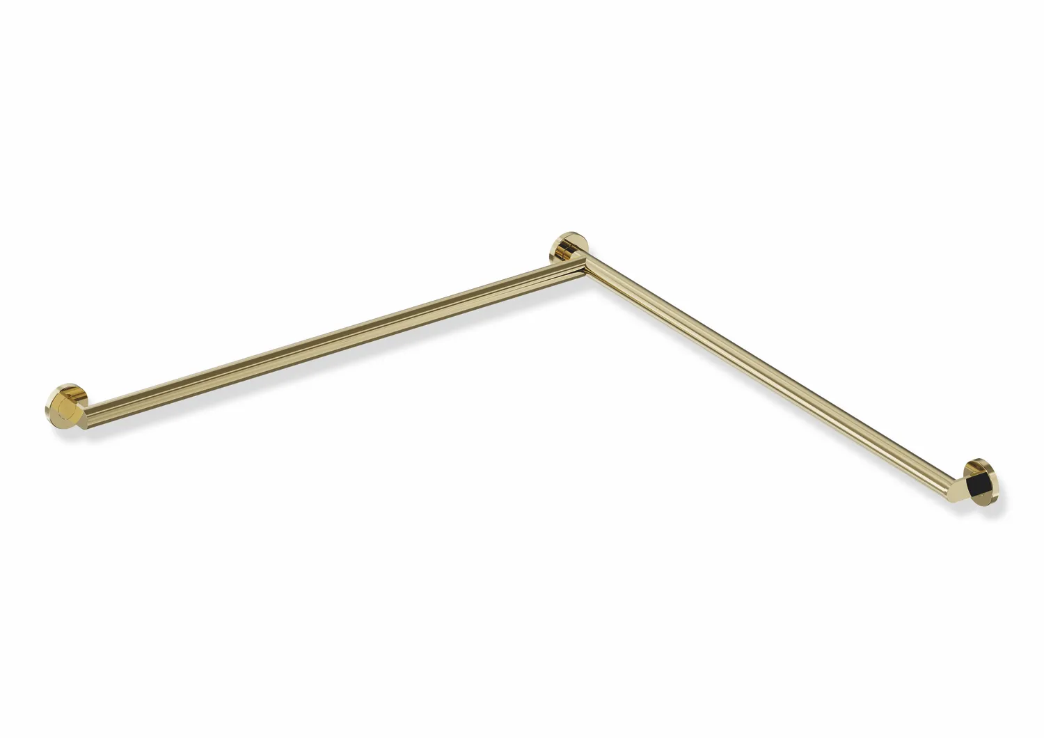 Dusch-, WannenhandlaufEdelstahl, PVD, waagerechte Längen 947 mm, 70 mm tief, Stangendurchmesser 32 mm, Ausführung links, in Farbe CK (Messing glänzend) Dusch-, WannenhandlaufEdelstahl, PVD, waagerechte Längen 947 mm, 70 mm tief, Stangendurchmesser 32 mm, Ausführung links, in Farbe CK (Messing glänzend)