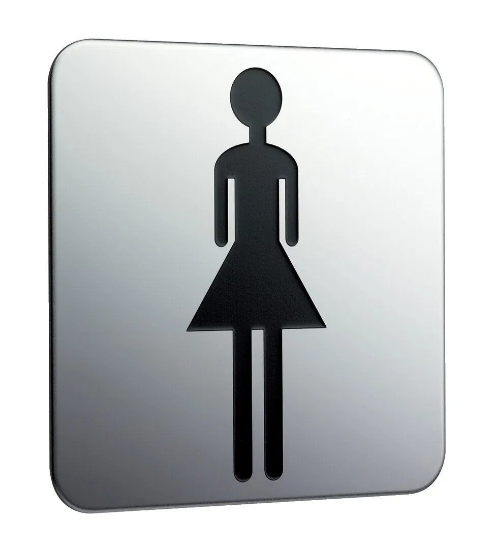 emco system 2 Türschildzum Aufkleben "Damen", chrom emco system 2 Türschildzum Aufkleben "Damen", chrom