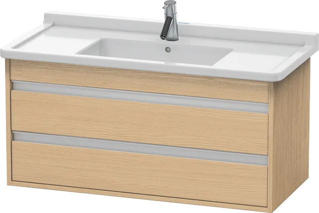 Duravit Waschtischunterschrank wandhängend „Ketho“ 100 × 48 × 45,5 cm Eiche Natur Duravit Waschtischunterschrank wandhängend „Ketho“ 100 × 48 × 45,5 cm Eiche Natur