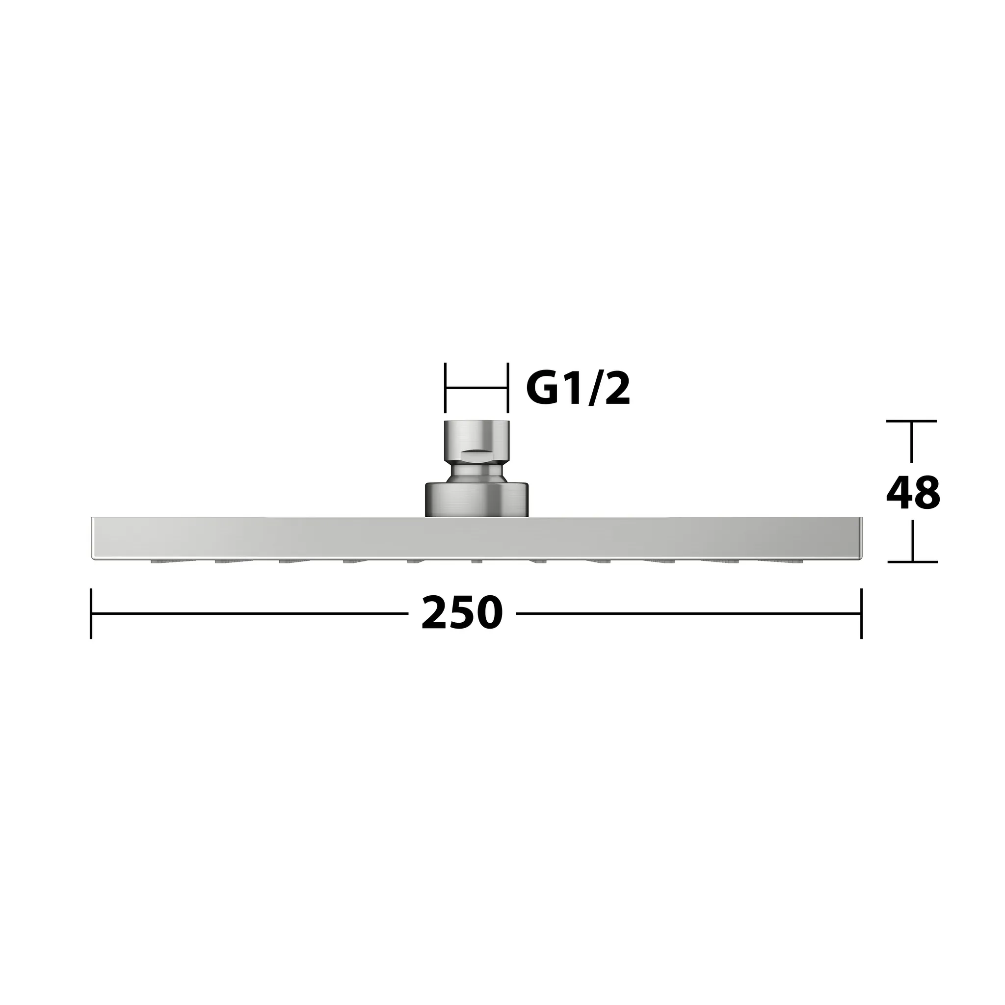 KEUCO Kopfbrause aus Kunststoff 250 x 250 mm Edelstahl-finish KEUCO Kopfbrause aus Kunststoff 250 x 250 mm Edelstahl-finish