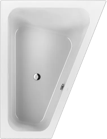 Villeroy & Boch Whirlwanne mit eckiger Innenform und umlaufenden Wannenrand „Loop & Friends“ mit Whirlsystem „Airpool Entry“ trapez 175 × 135 cm, rechts