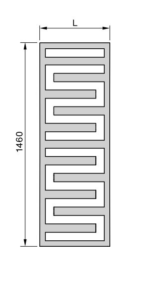 Zehnder Design-Heizkörper „Tetris“ 60 × 146 cm ZTE01560DG00000 in Black Matt - B-Ware