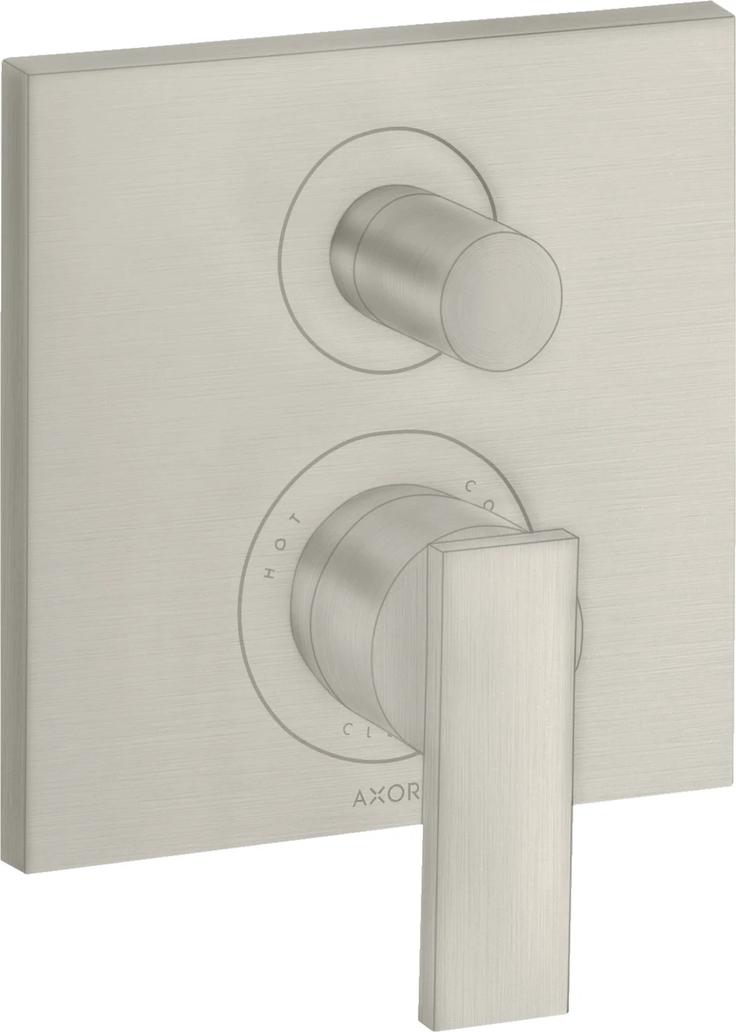 Hansgrohe AXOR Citterio Einhebel-Wannenmischer Unterputz, Edelstahl Optic, 2 Verbraucher, max. Durchfluss 25 l/min bei 3 bar, Keramikmischsystem, einstellbare Temperaturbegrenzung, Umsteller mit automatischer Rückstellung, Schalldämpfer, für Durchlauferh