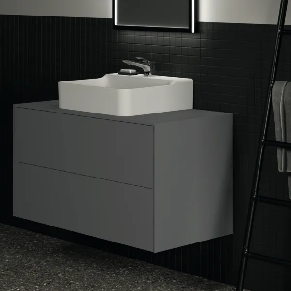 Ideal Standard Waschtischunterschrank Conca, 2 Auszüge, anthrazit