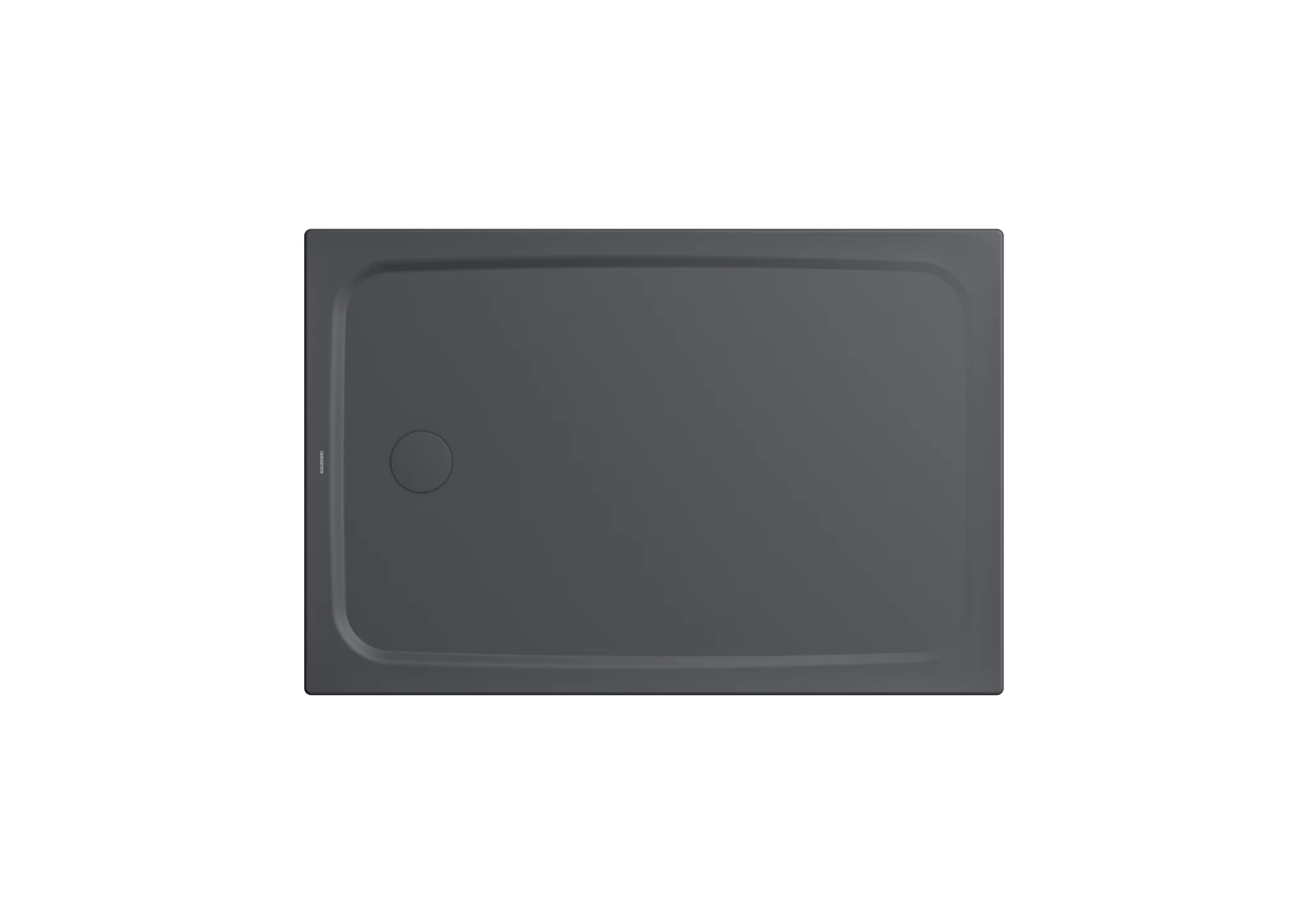 Kaldewei CAYONOPLAN Duschfläche, 750x900 mm, cool grey 80, Secure Plus Antislip, bodeneben, seitlicher Ablauf