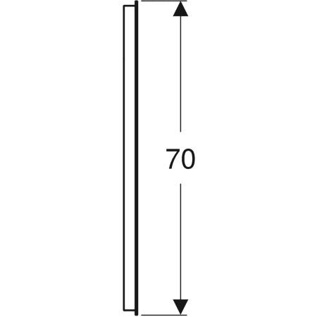 Geberit Option Basic Square Lichtspiegel, Aluminium eloxiert, 90x70 cm, Beleuchtung oben