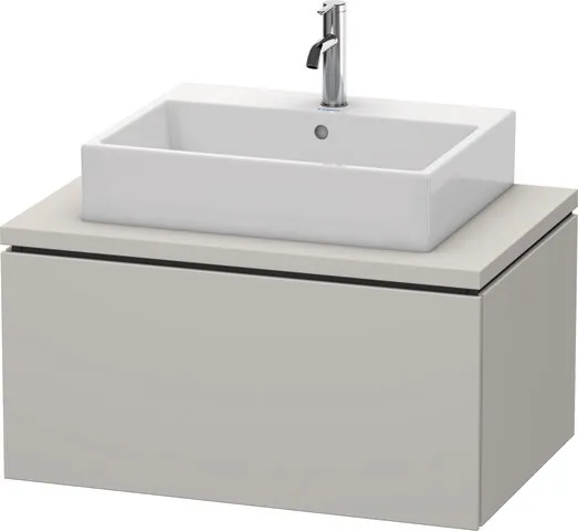Duravit Waschtischunterschrank wandhängend „L-Cube“ 82 × 40 × 54,7 cm Betongrau Matt Duravit Waschtischunterschrank wandhängend „L-Cube“ 82 × 40 × 54,7 cm Betongrau Matt