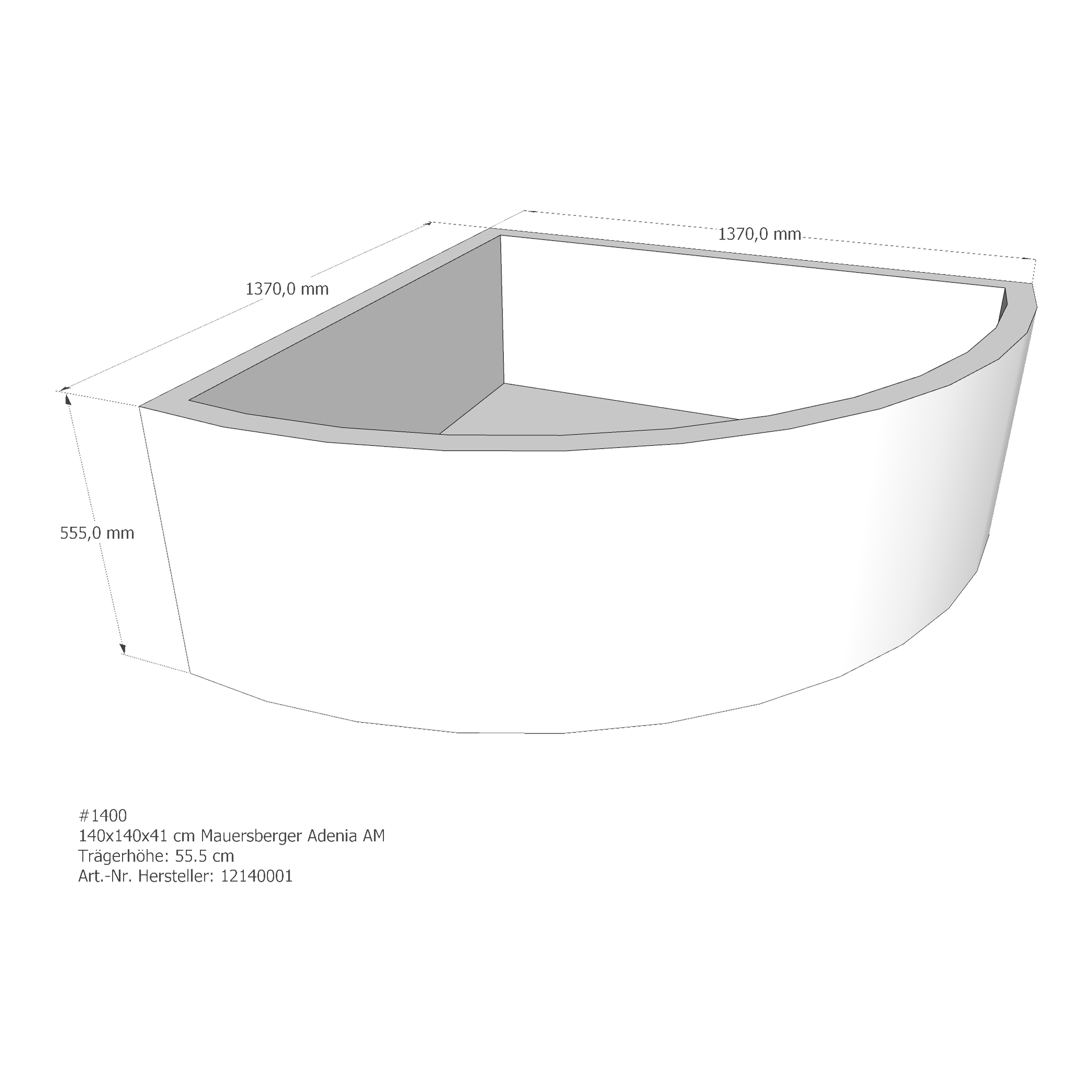 Badewannenträger für Mauersberger Crispa 170/75 uno 170 × 75 × 44,5 cm Badewannenträger für Mauersberger Crispa 170/75 uno 170 × 75 × 44,5 cm