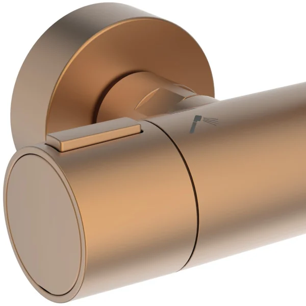 Ideal Standard Ceratherm Alu+ Duschsystem mit Brausethermostat, Bronze, Aufputz, 2 Strahlarten Hand- und Kopfbrause Ideal Standard Ceratherm Alu+ Duschsystem mit Brausethermostat, Bronze, Aufputz, 2 Strahlarten Hand- und Kopfbrause