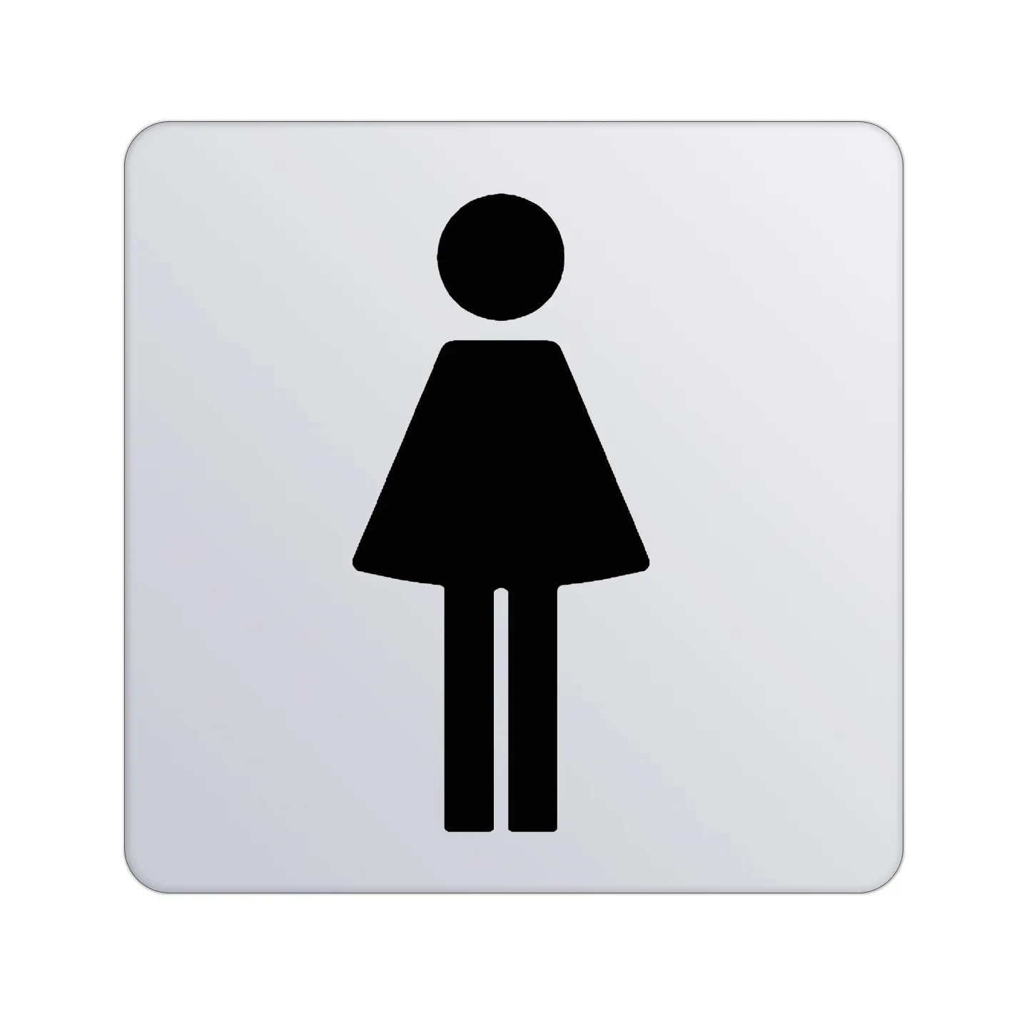 Plan 14966010000 Türschild Damen verchromt Plan 14966010000 Türschild Damen verchromt