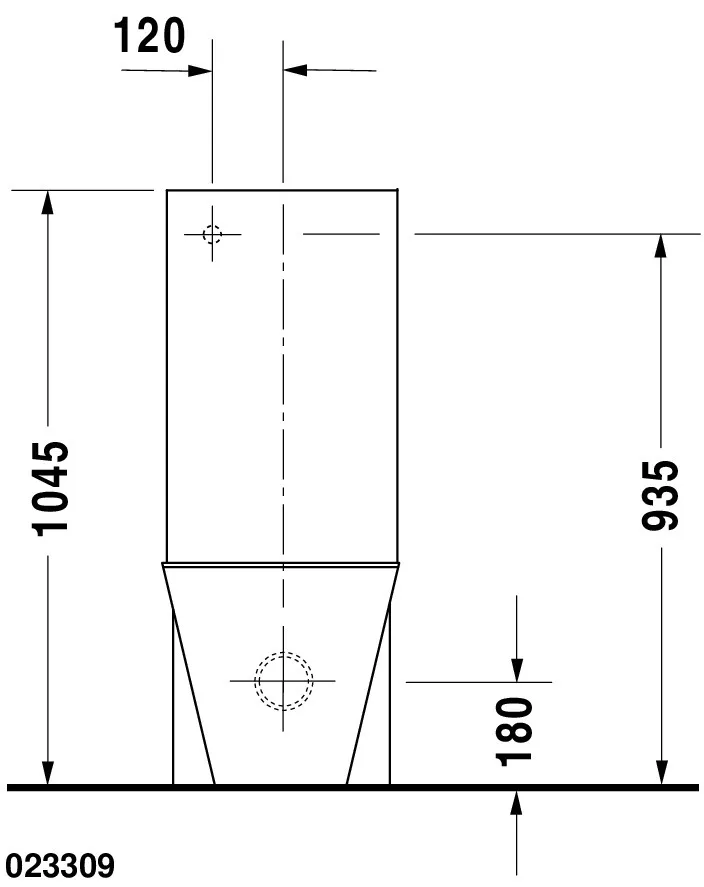 Stand-WC Kombi Starck 1 640 mm Tiefspüler, fürSPK, Abg.Vario, weiß Stand-WC Kombi Starck 1 640 mm Tiefspüler, fürSPK, Abg.Vario, weiß