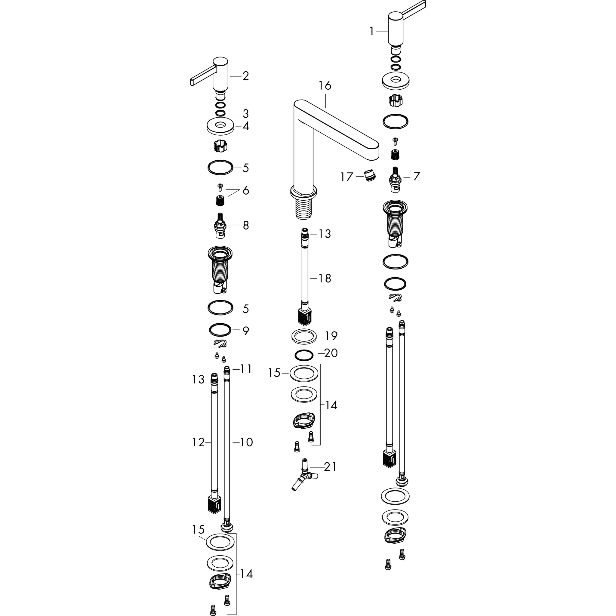 Hansgrohe Finoris 3-Loch Waschtischarmatur 160 mit Push-Open Ablaufgarnitur, Chrom Hansgrohe Finoris 3-Loch Waschtischarmatur 160 mit Push-Open Ablaufgarnitur, Chrom
