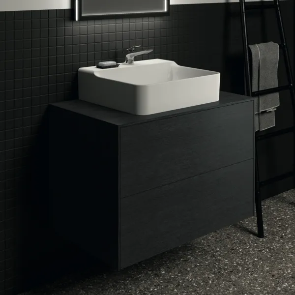 Ideal Standard Conca Waschtischunterschrank, Eiche geflammt, 802x505x550 mm, 2 Auszüge mit Push-Open und Softclose-Einzug Ideal Standard Conca Waschtischunterschrank, Eiche geflammt, 802x505x550 mm, 2 Auszüge mit Push-Open und Softclose-Einzug