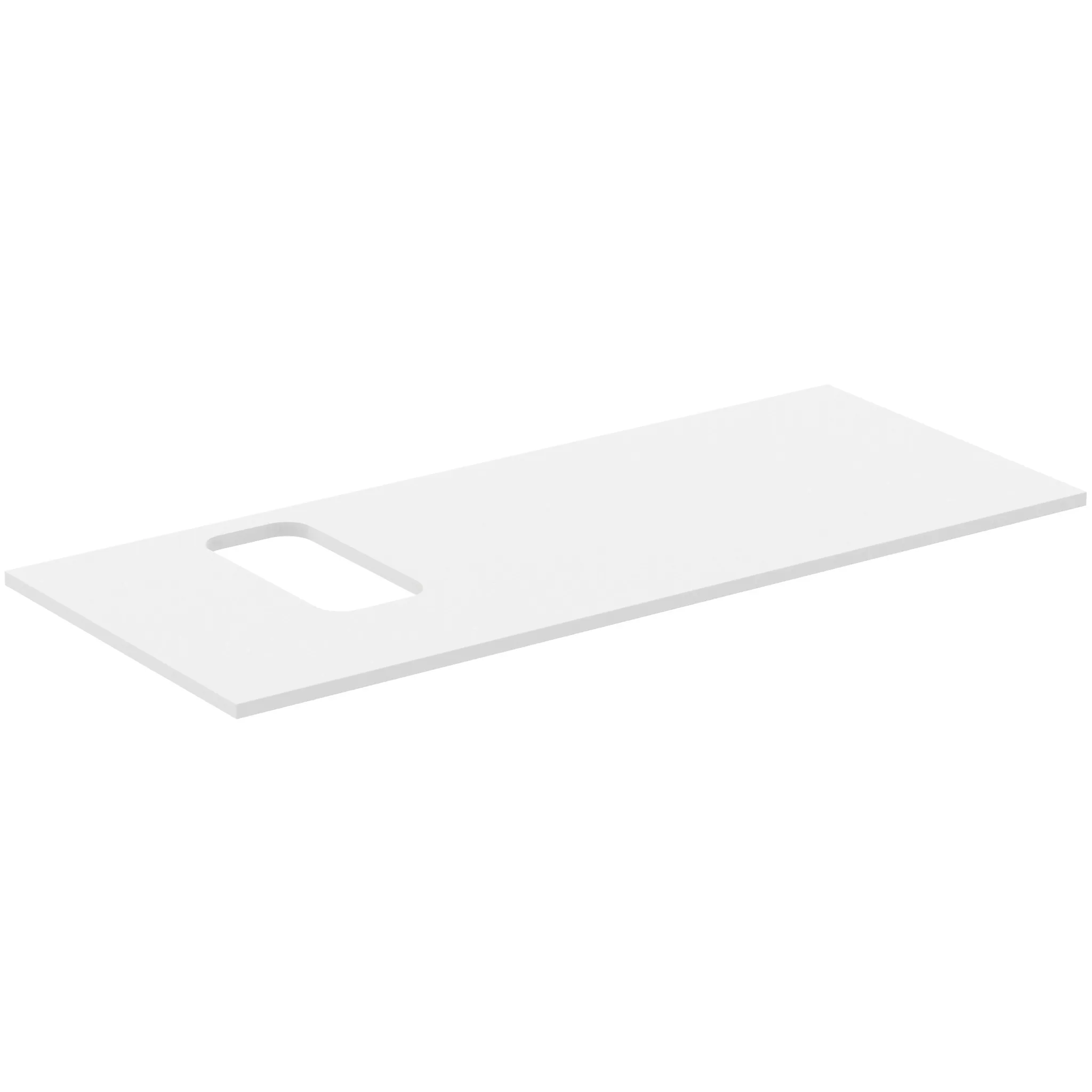 Waschtischplatte i.life B Ausschnitt links für ein Wand-Waschtisch 1202x507x18mm Weiß matt