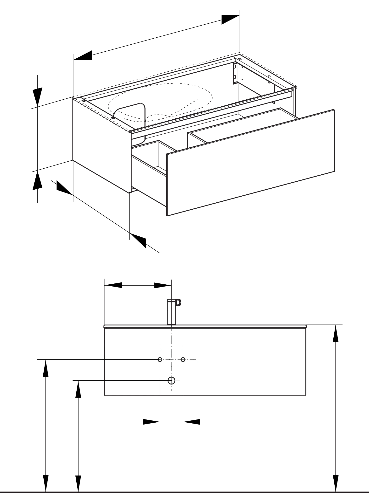 KEUCO Waschtischunterschrank mit Auszug „Edition 11“ Cashmere (Glas), Cashmere (Lack, seidenmatt), Becken links, mit Beleuchtung 1050 × 350 × 535 mm KEUCO Waschtischunterschrank mit Auszug „Edition 11“ Cashmere (Glas), Cashmere (Lack, seidenmatt), Becken links, mit Beleuchtung 1050 × 350 × 535 mm